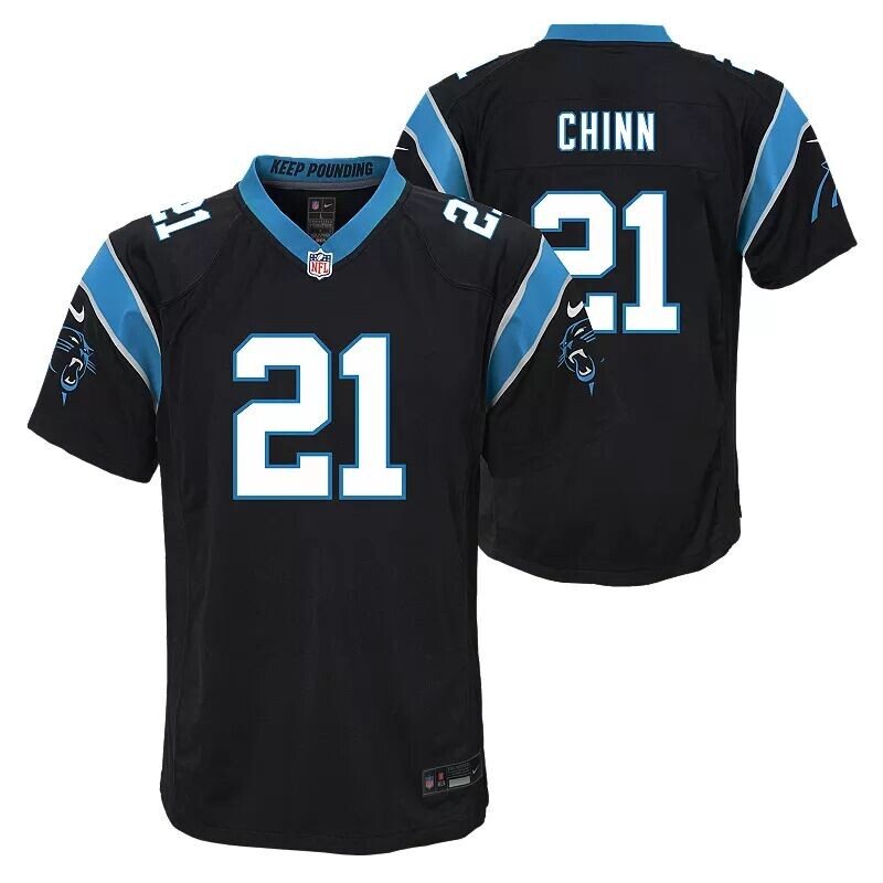 

Черная игровая майка Nike Youth Carolina Panthers Jeremy Chinn # 21