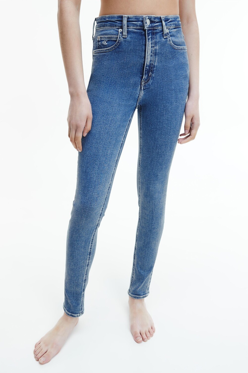 

Синие джинсы скинни с завышенной талией Calvin Klein Calvin Klein Jeans, синий