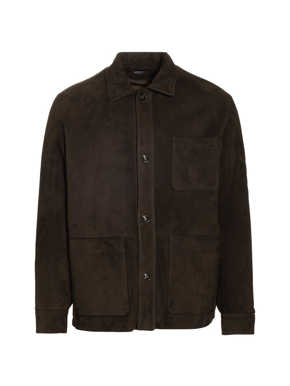 Замшевая куртка с пуговицами спереди Kiton, коричневый куртка замшевая zara коричневый