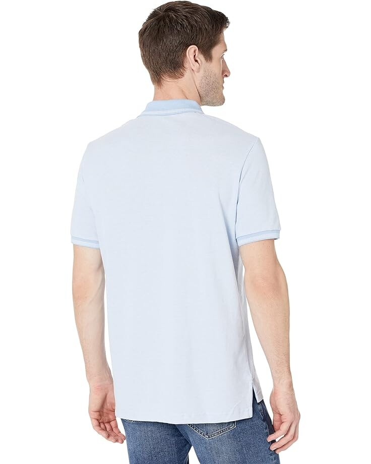 

Рубашка U.S. POLO ASSN. Short Sleeve Small Tip Birdseye Knit Shirt, цвет Open Air Blue