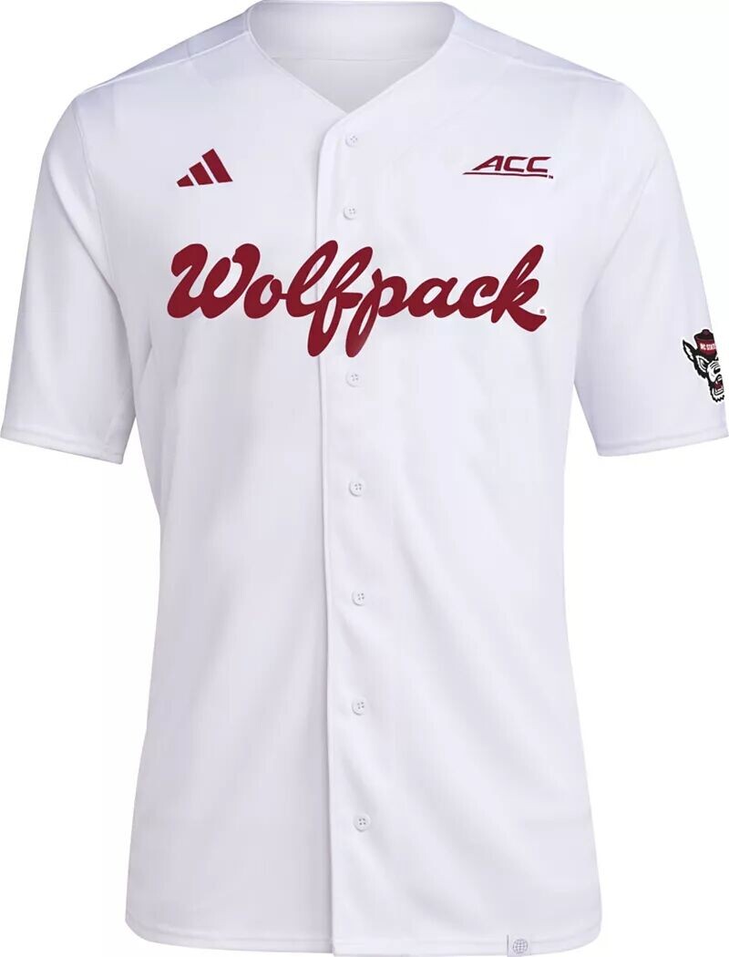 

Мужская белая баскетбольная майка Adidas NC State Wolfpack Replica