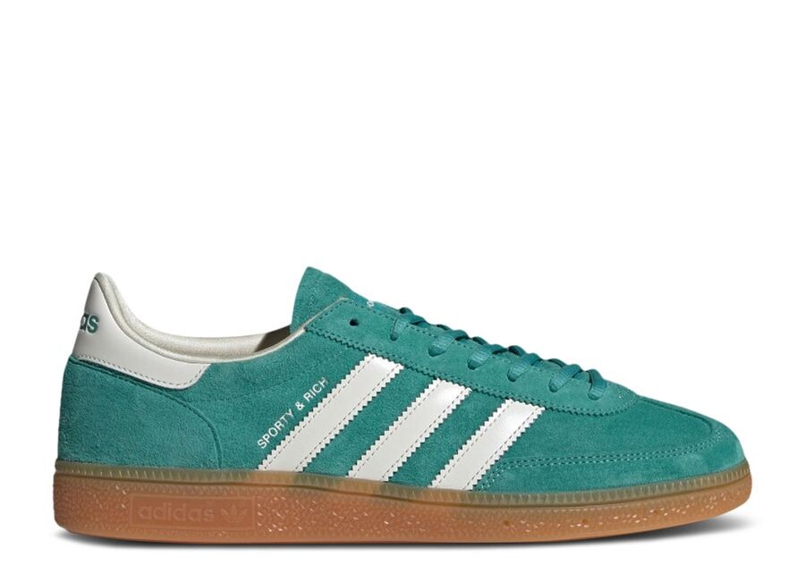 

Кроссовки adidas Sporty & Rich X Handball Spezial, цвет Green Gum