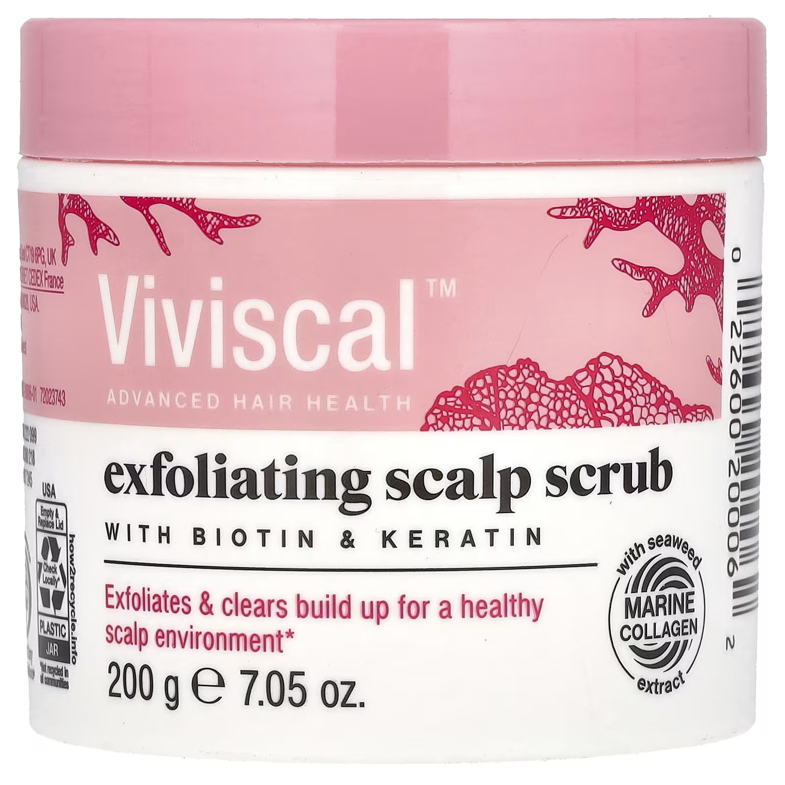 Отшелушивающий скраб для кожи головы Viviscal Advanced Hair Health, 200 г codeage витамины для волос биотин коллаген кератин 120 капсул
