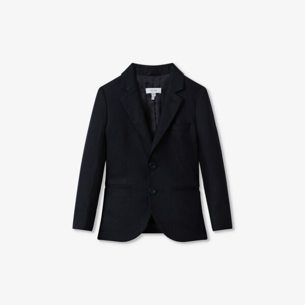 

Однобортный льняной пиджак приталенного кроя kin 9-13 лет Reiss, синий