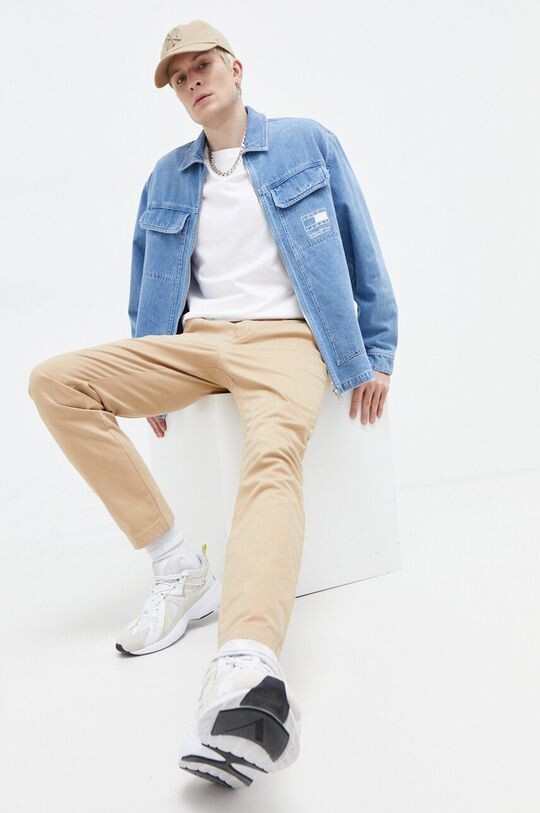 

Брюки Томми Джинс Tommy Jeans, бежевый