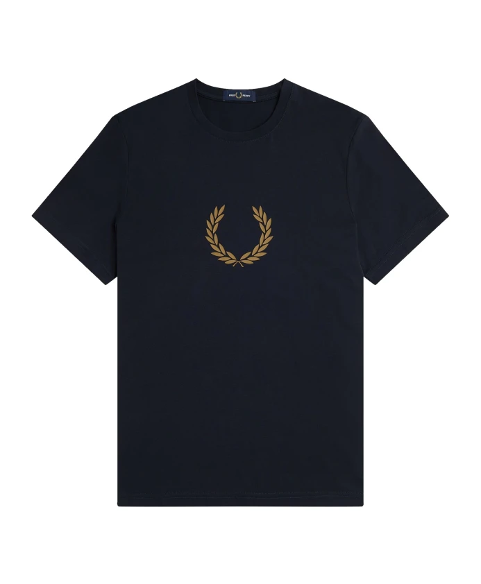 

Футболка с изображением лаврового венка Fred Perry, синий