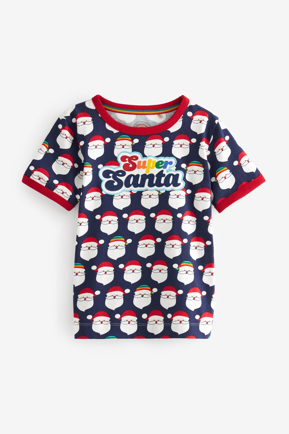 

Рождественская футболка Super Santa с короткими рукавами Little Bird by Jools Oliver, синий