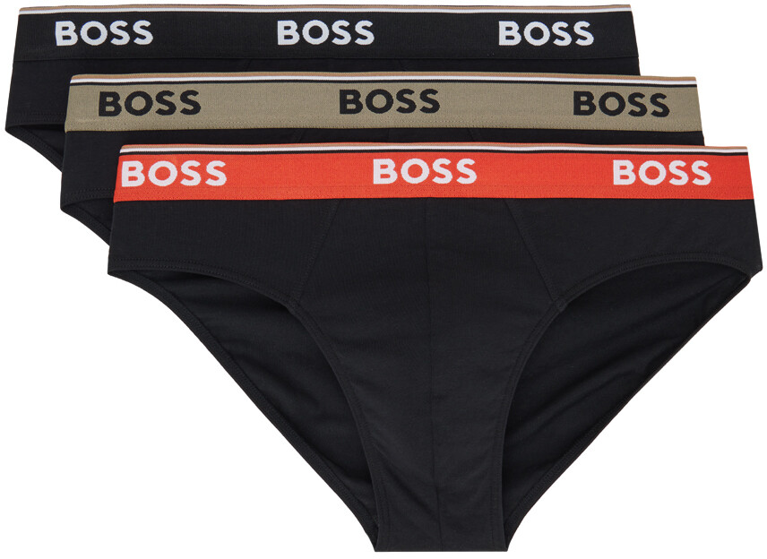 

Комплект из трех черных трусов BOSS