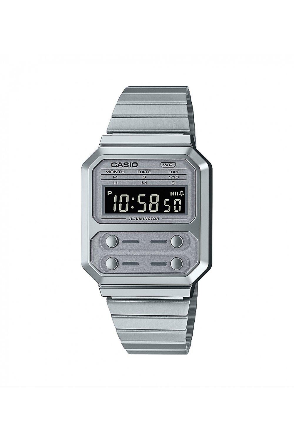 

Часы из коллекции из нержавеющей стали и пластика/пластика - A100We-7Bef Casio, серебро