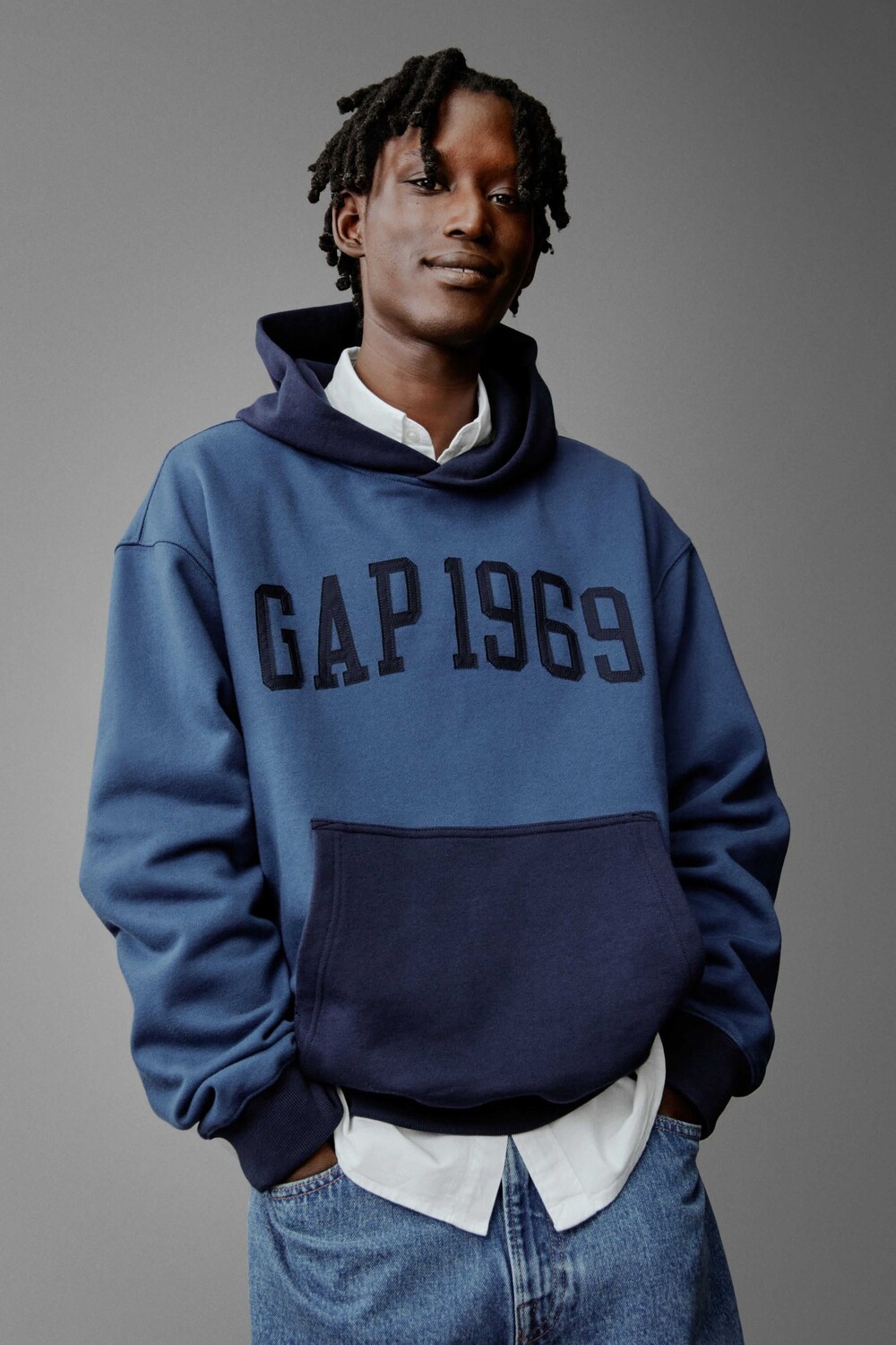 

Толстовка с логотипом Heavyweight Athletic 1969 Gap, синий