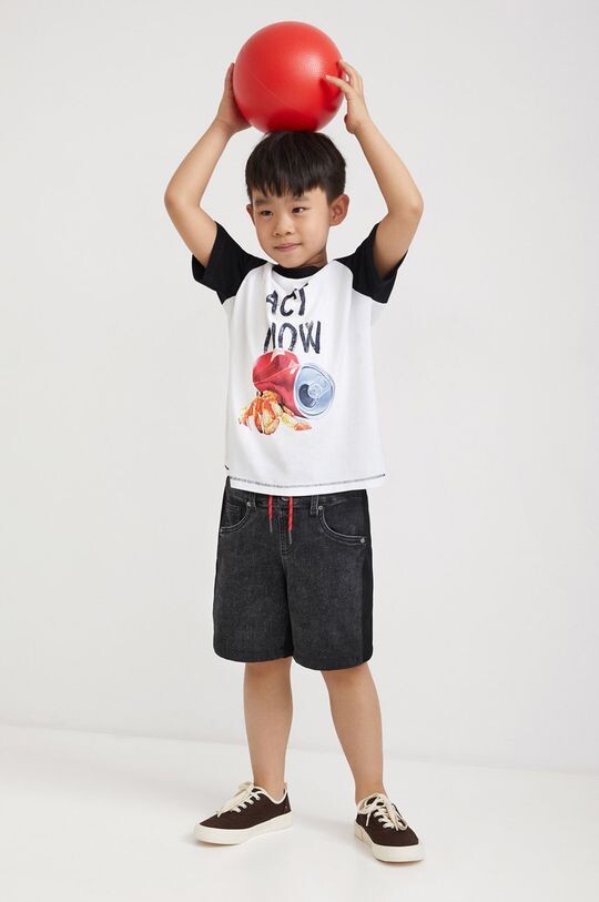 

Детская хлопковая футболка Desigual 22SBTK05, белый