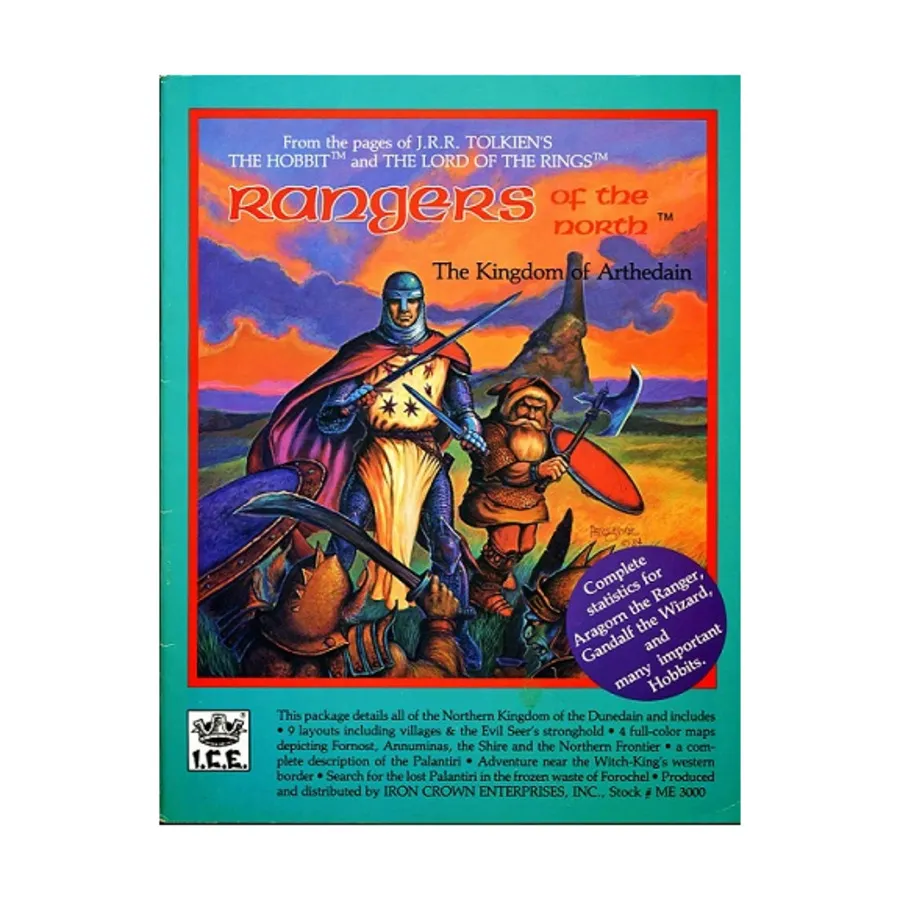 

Rangers of the North, Middle-Earth Role Playing (MERP) (1st Edition) - Campaign Books, мягкая обложка