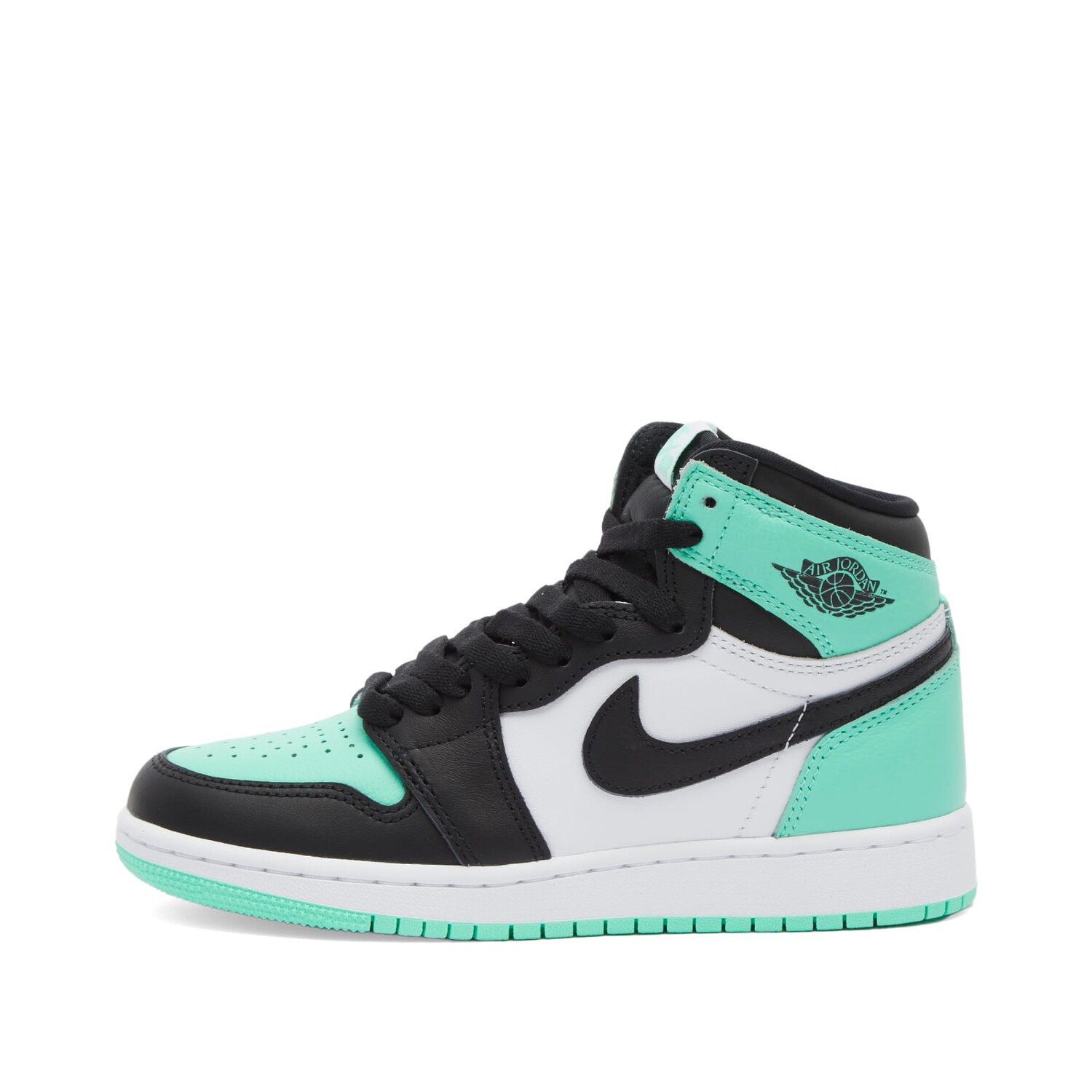 

Кроссовки Air Jordan 1 Retro High Og Gs, цвет White, Black & Green Glow