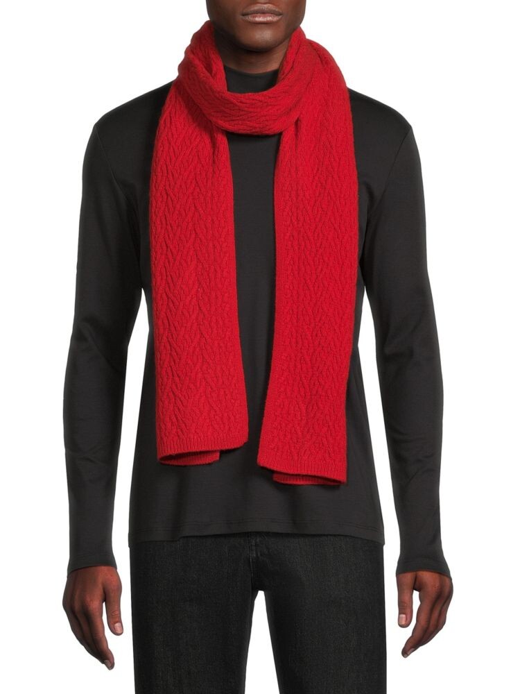 

Шарф косой вязки из смесовой шерсти John Varvatos, цвет Poppy