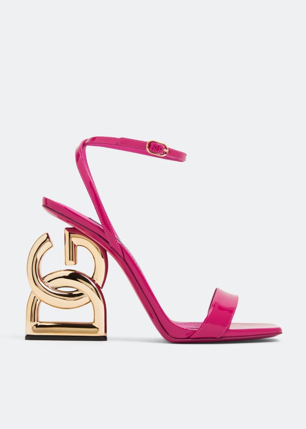 Сандалии Dolce&Gabbana Patent Leather 3.5, розовый
