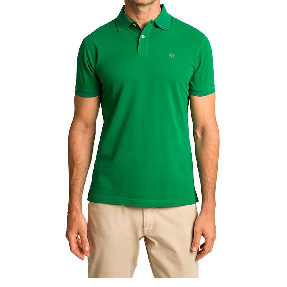 

Поло с коротким рукавом Hackett Slim Fit Logo, зеленый