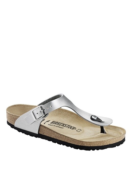 

Серебряные женские тапочки Birkenstock