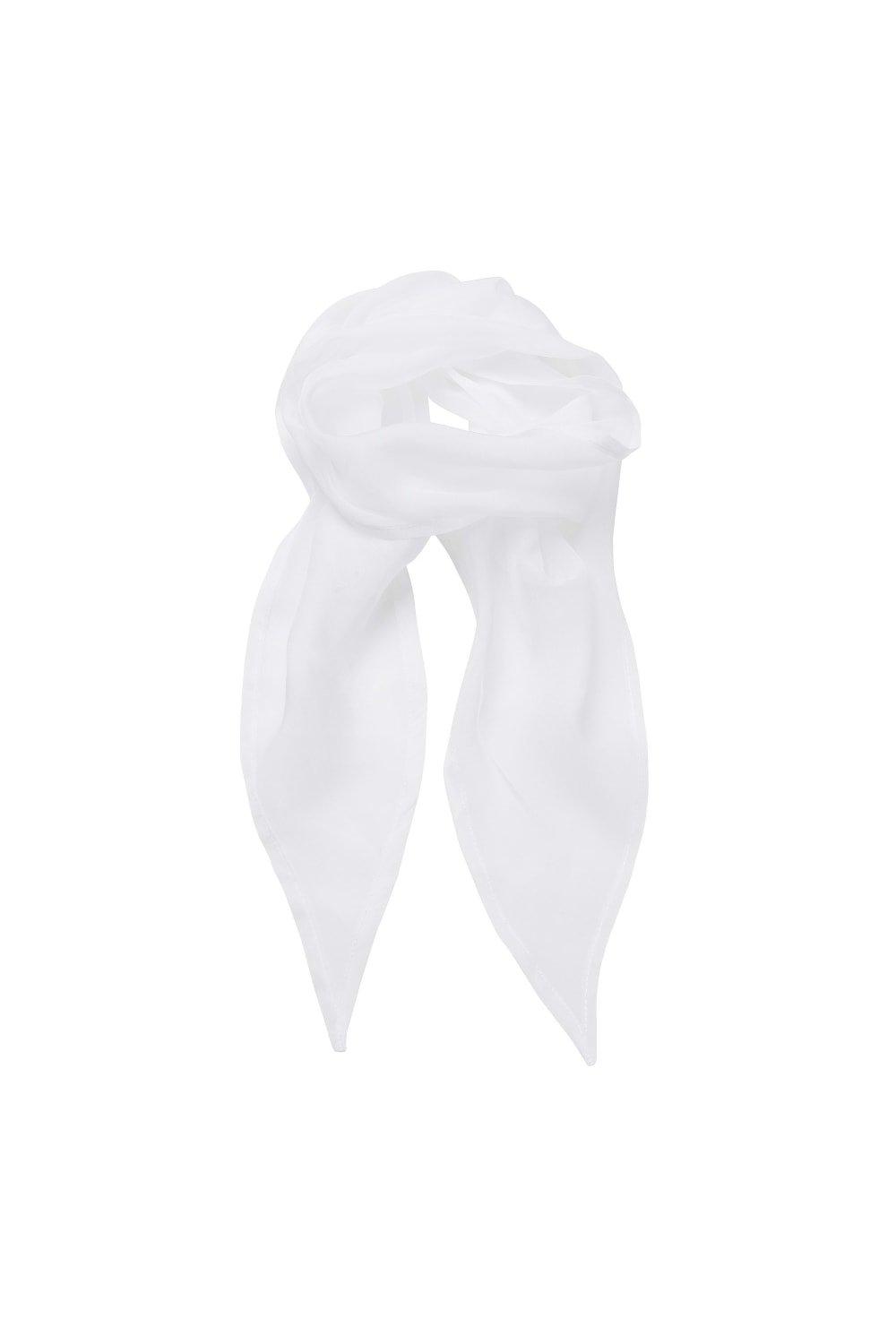 Деловой шифоновый деловой шарф Premier, белый шифоновый радужный цветной шарф женский шарф arn танцевальный шелковый шарф большой размер