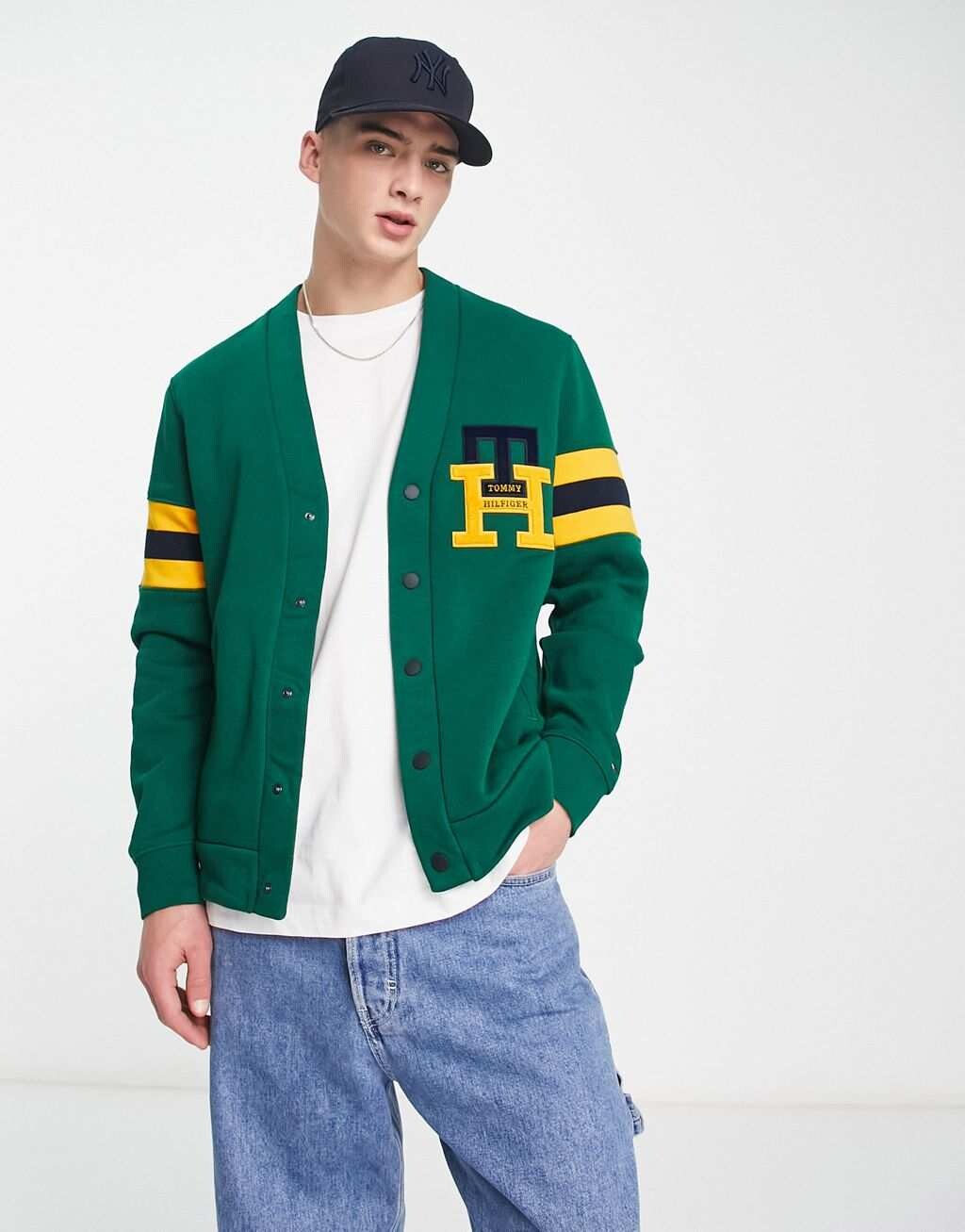 

Зеленый кардиган с монограммой Tommy Hilfiger
