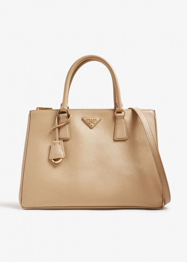 

Сумка Prada Galleria Large Leather, бежевый