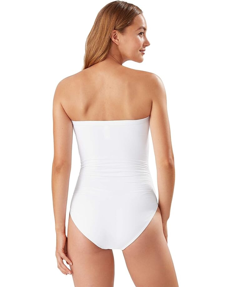 

Купальник Tommy Bahama Pearl Shirred Bandeau One-Piece, белый