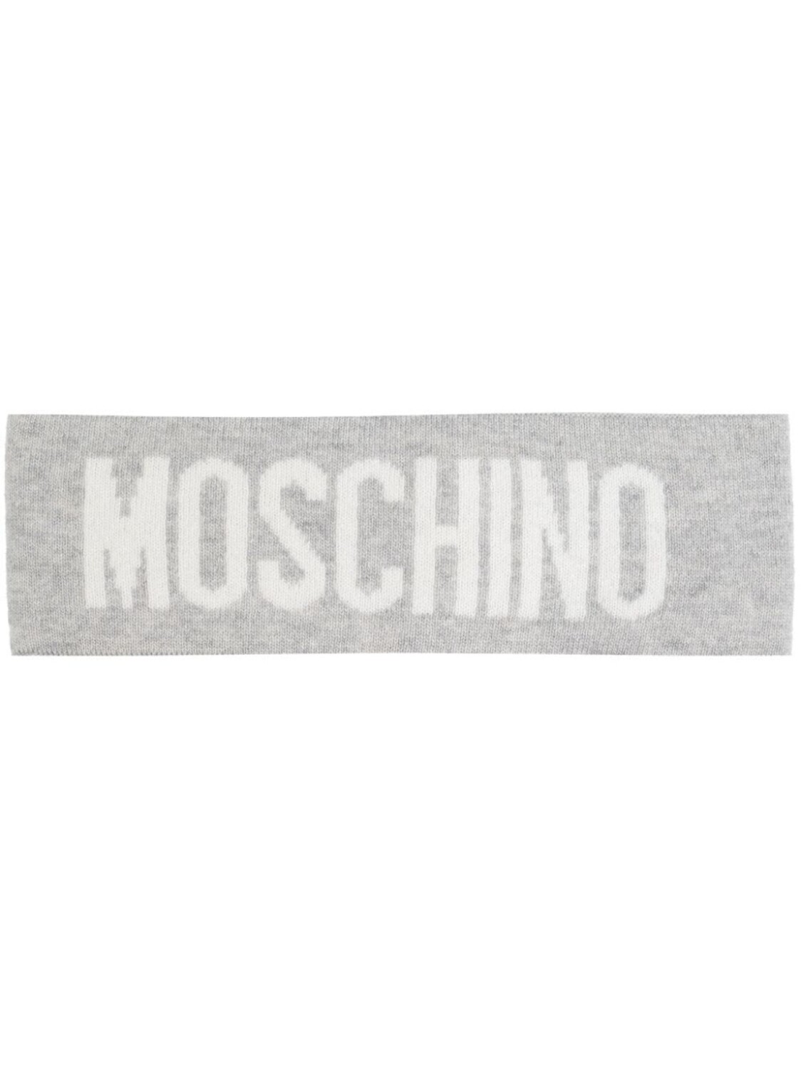 

Moschino повязка на голову с логотипом в технике интарсия, серый
