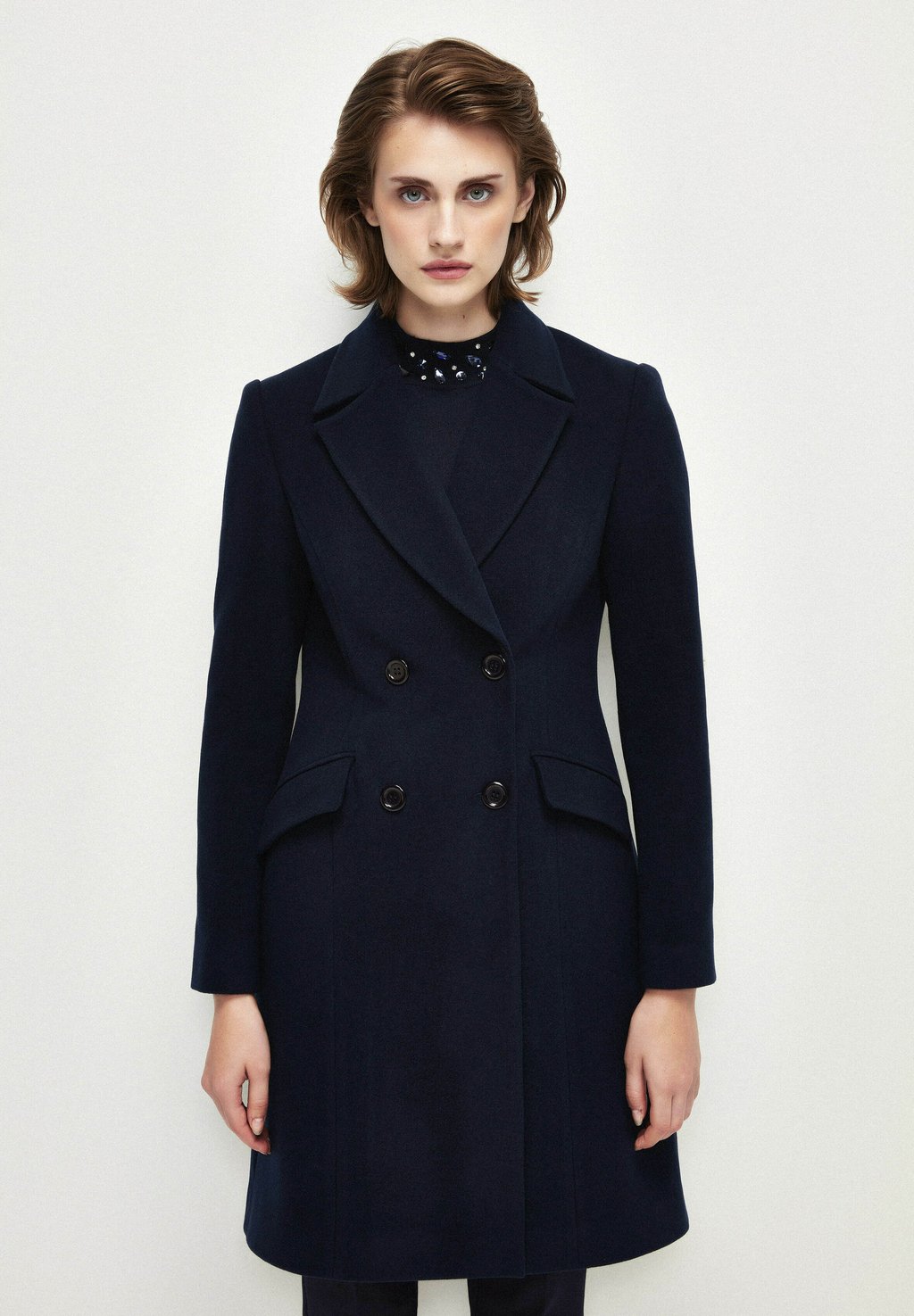 Классическое пальто Double Breasted adL, цвет navy blue