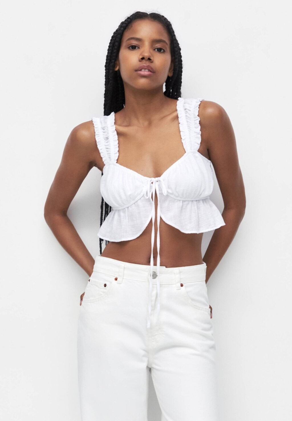 

Топ PULL&BEAR, белый
