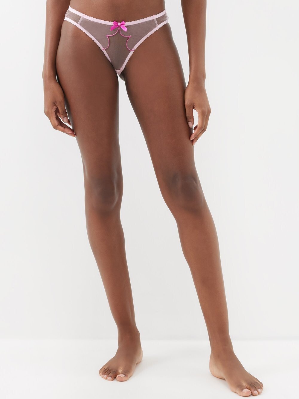 

Сетчатые трусы lorna с вышивкой фестонами Agent Provocateur, розовый