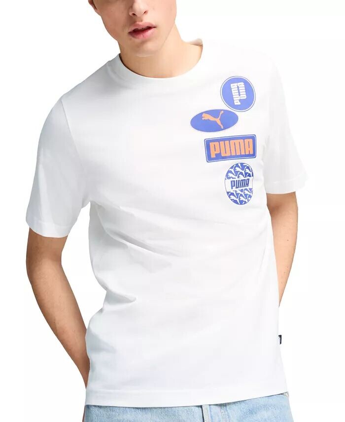 

Мужская футболка с графическими значками Puma, белый