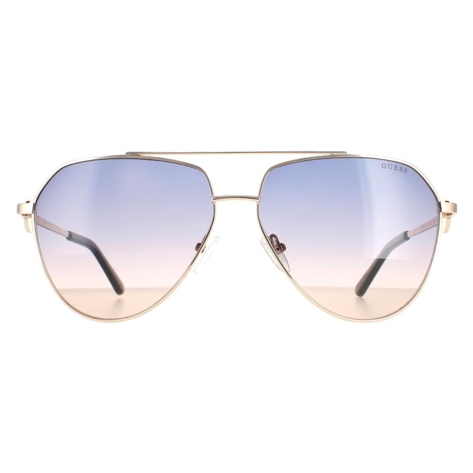 Авиатор Золотой Синий Градиент GF6140 Guess, золото солнцезащитные очки oliver wood авиаторы для женщин черный