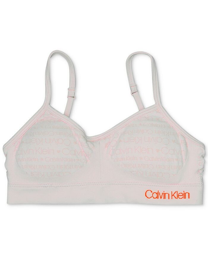 

Бесшовный укороченный бюстгальтер для больших девочек Calvin Klein, розовый