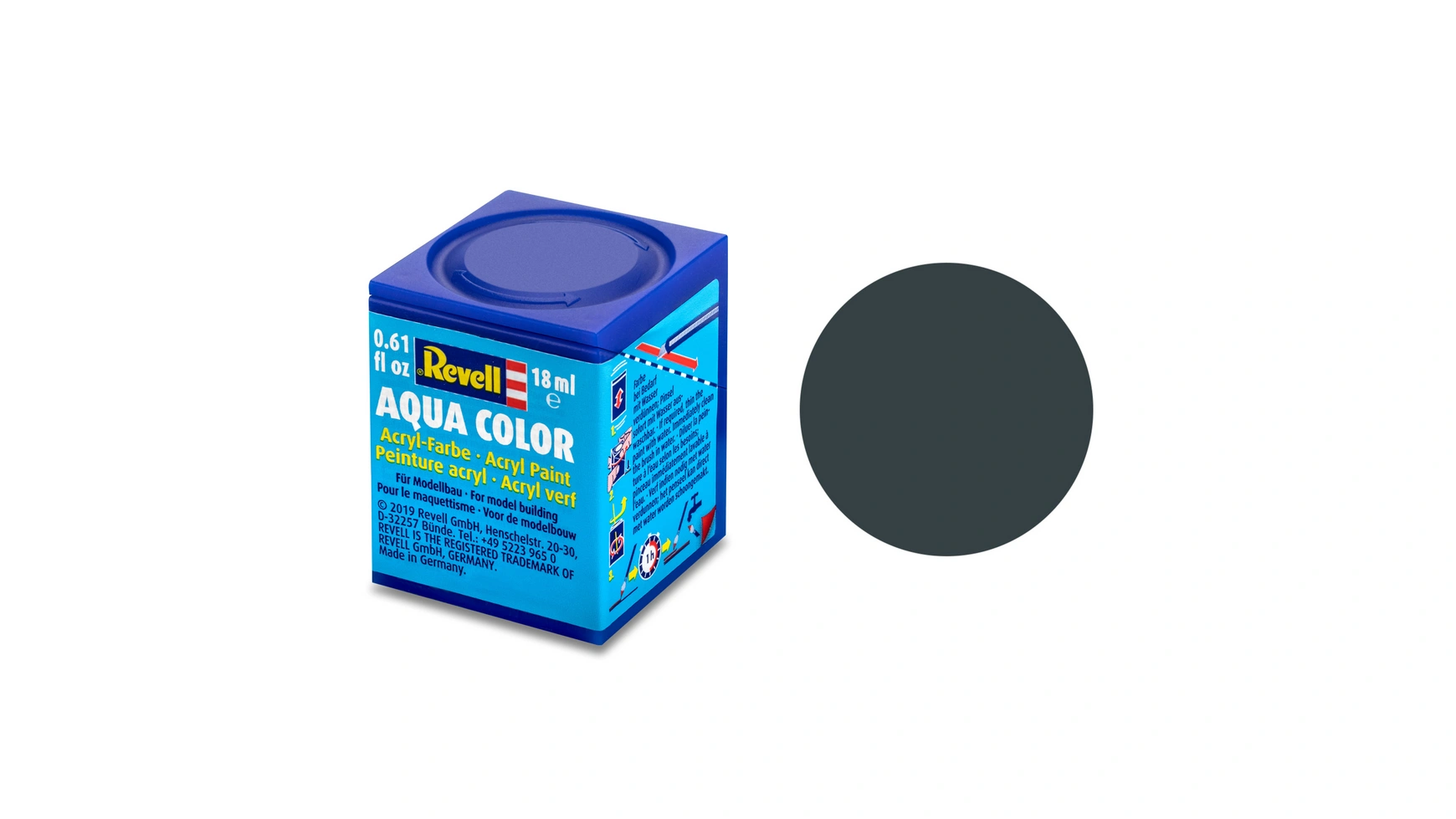 Revell Aqua Color Granite Grey, матовый, 18 мл цена и фото