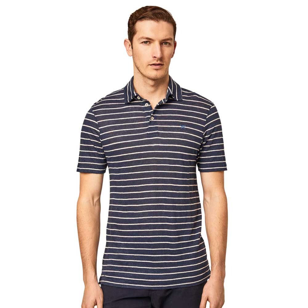 

Поло с коротким рукавом Hackett Knit Stripe, синий