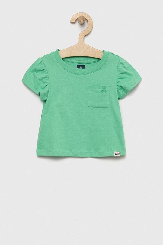 

Детская хлопковая футболка GAP, зеленый