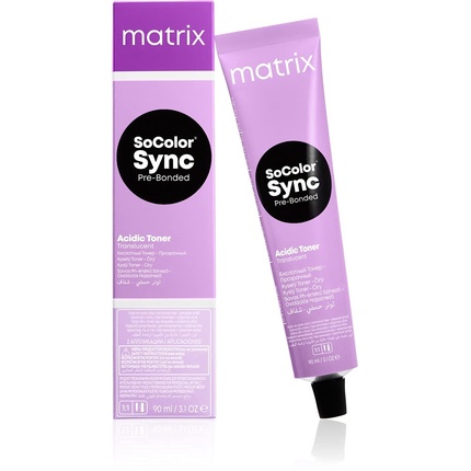 Предварительно связанный кислотный тонер Socolor Sync Стальная краска для волос 90 мл, Matrix