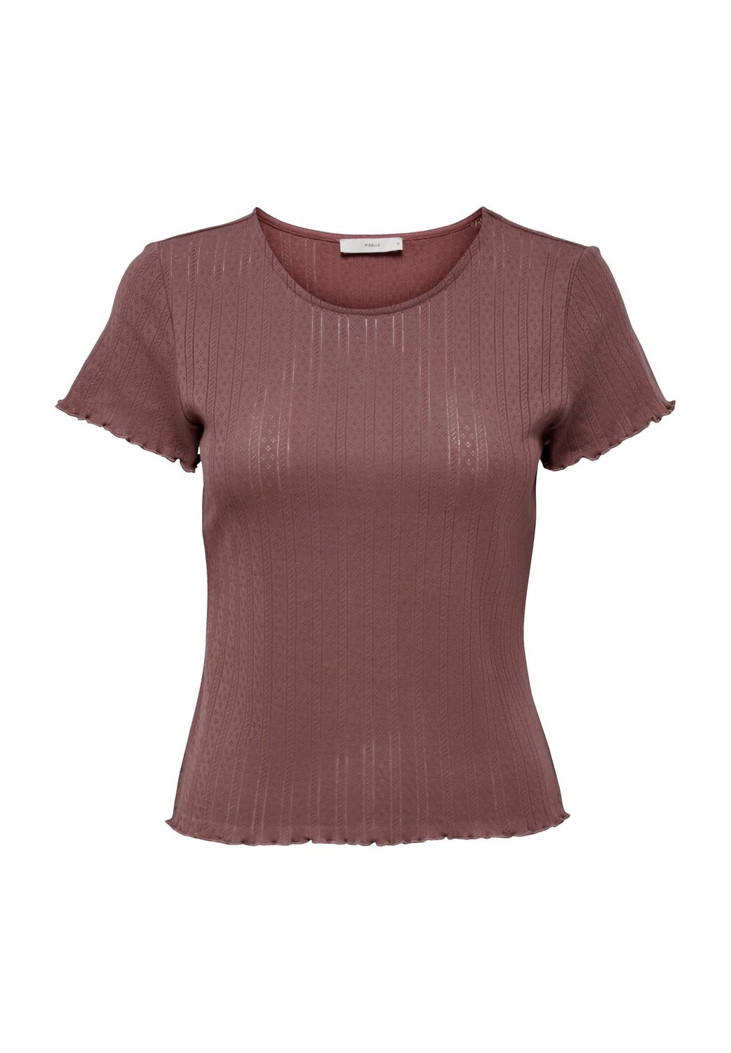 

Рубашка женская, волнистый подол, структурированный узор ONLY, цвет Rose Brown