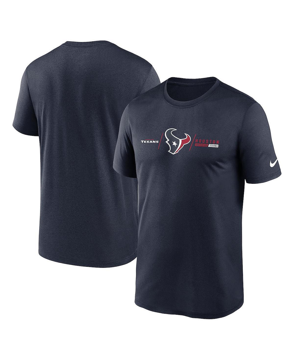 цена Мужская темно-синяя футболка Houston Texans Horizontal Lockup Legend Nike