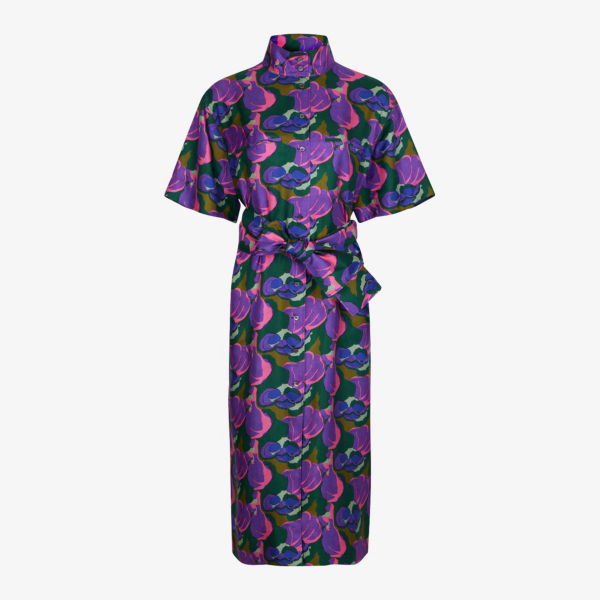 Платье миди остроумного цвета с абстрактным принтом Soeur, цвет print