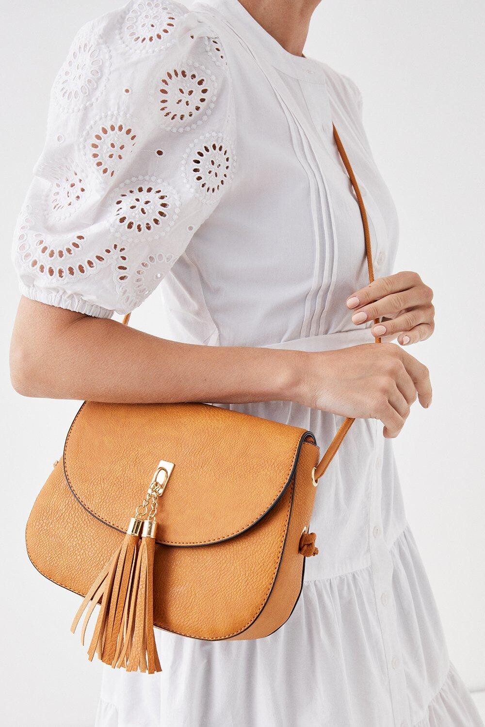 

Сумка через плечо Danielle Saddle Dorothy Perkins, коричневый