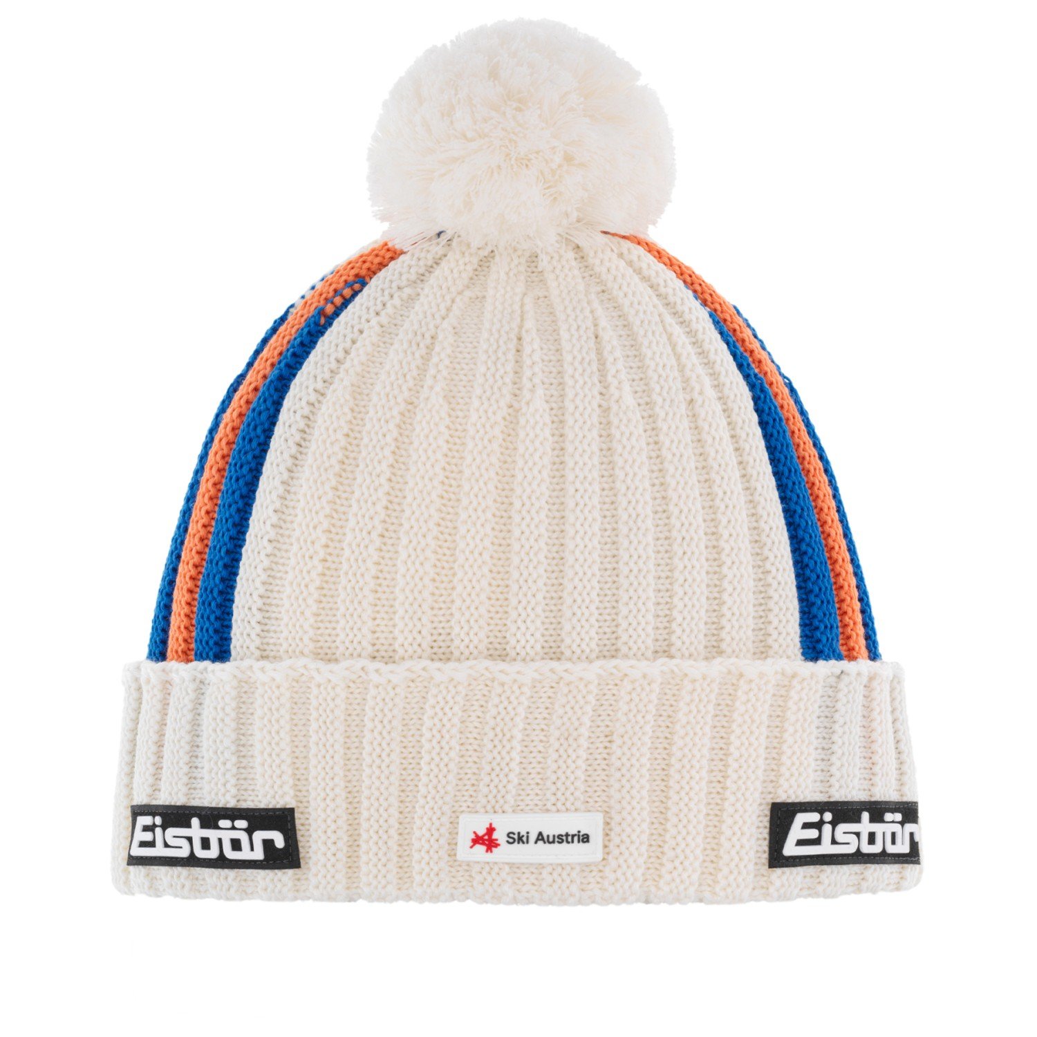 

Шапка Eisbär Leizel Pompon RL Ska, цвет Milk/Medium Blue/Coral Blaze