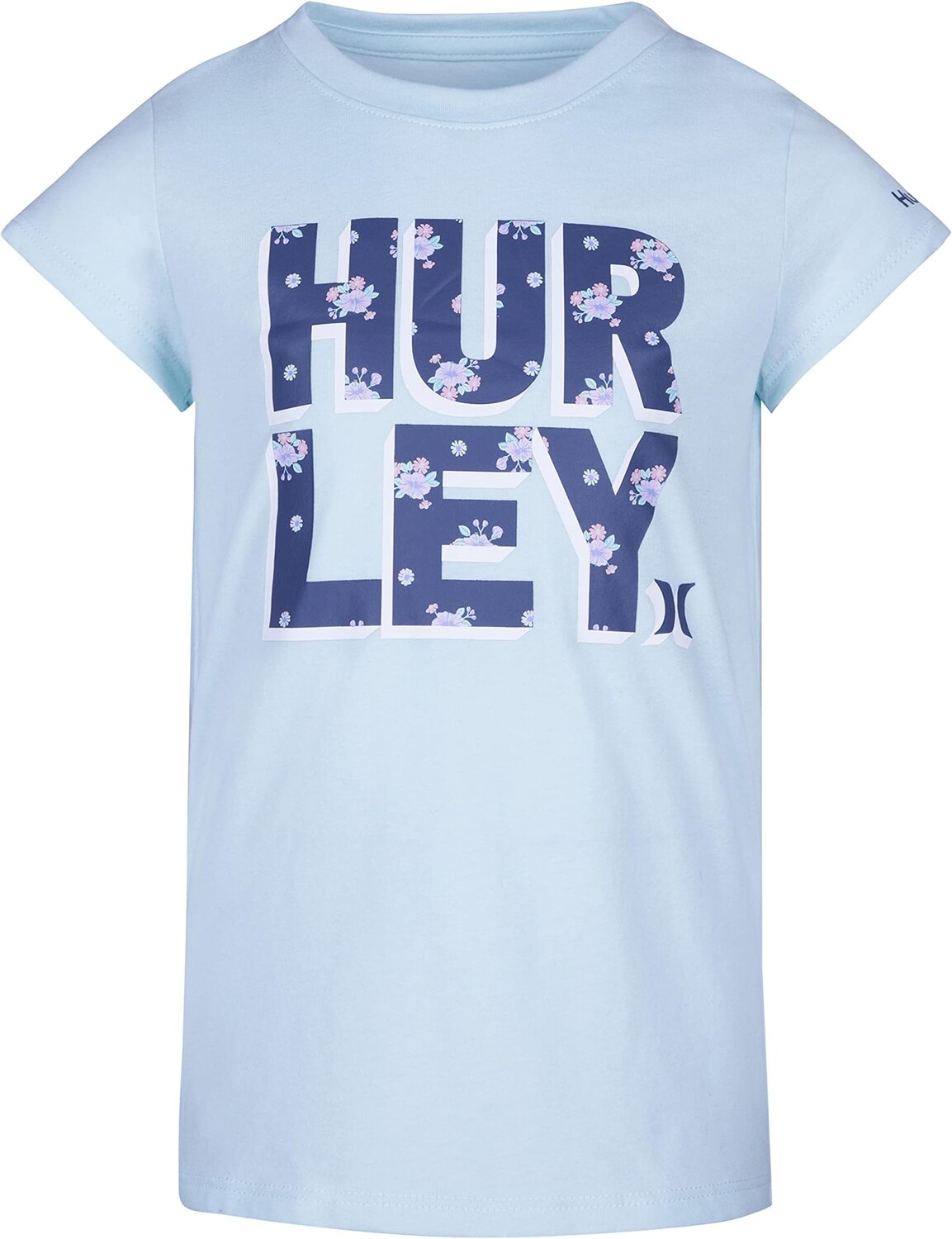 

Футболка Hurley Kids Stack Logo Graphic T-Shirt, цвет Blue Mist