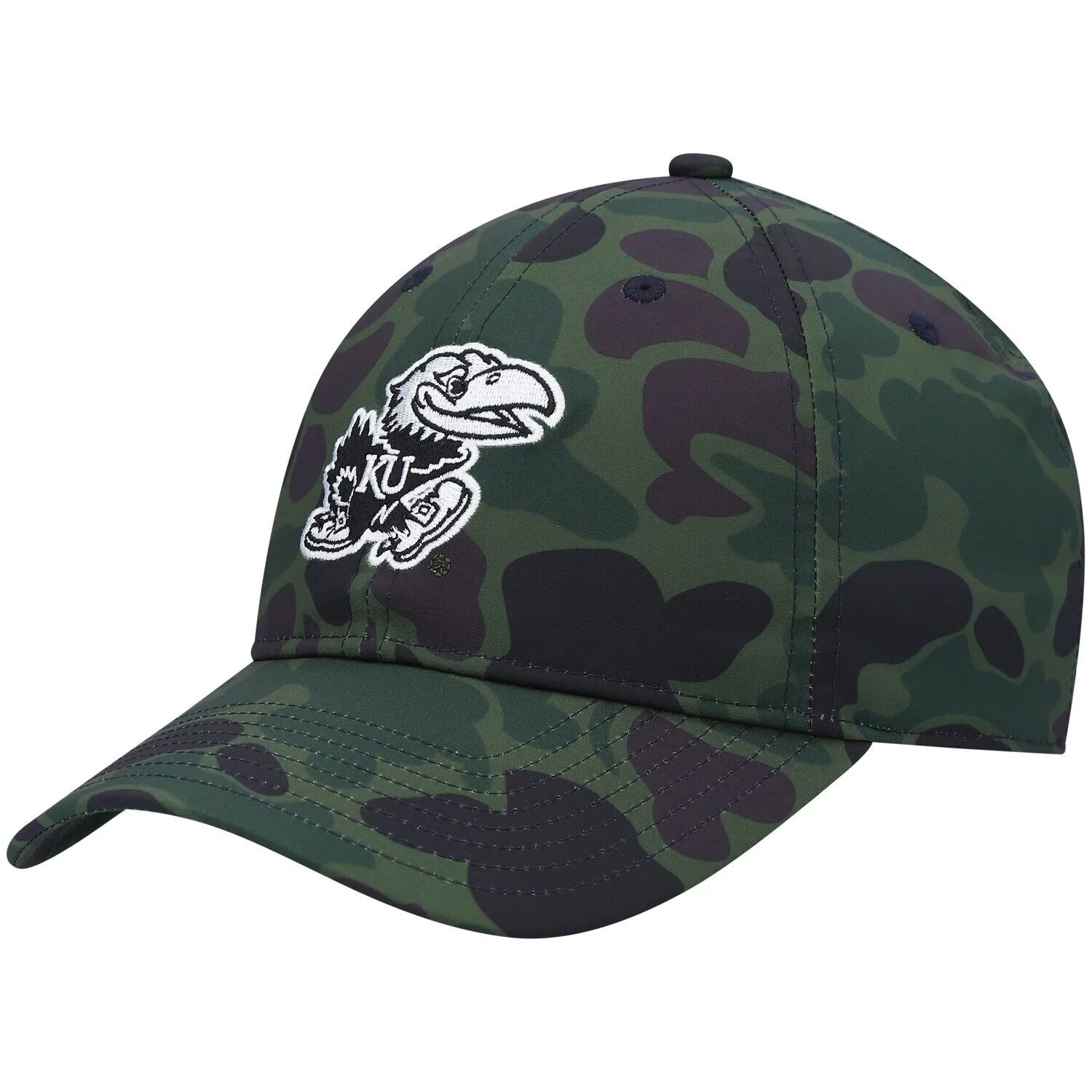 

Мужская регулируемая кепка adidas Camo Kansas Jayhawks Military Appreciation Slouch Primegreen