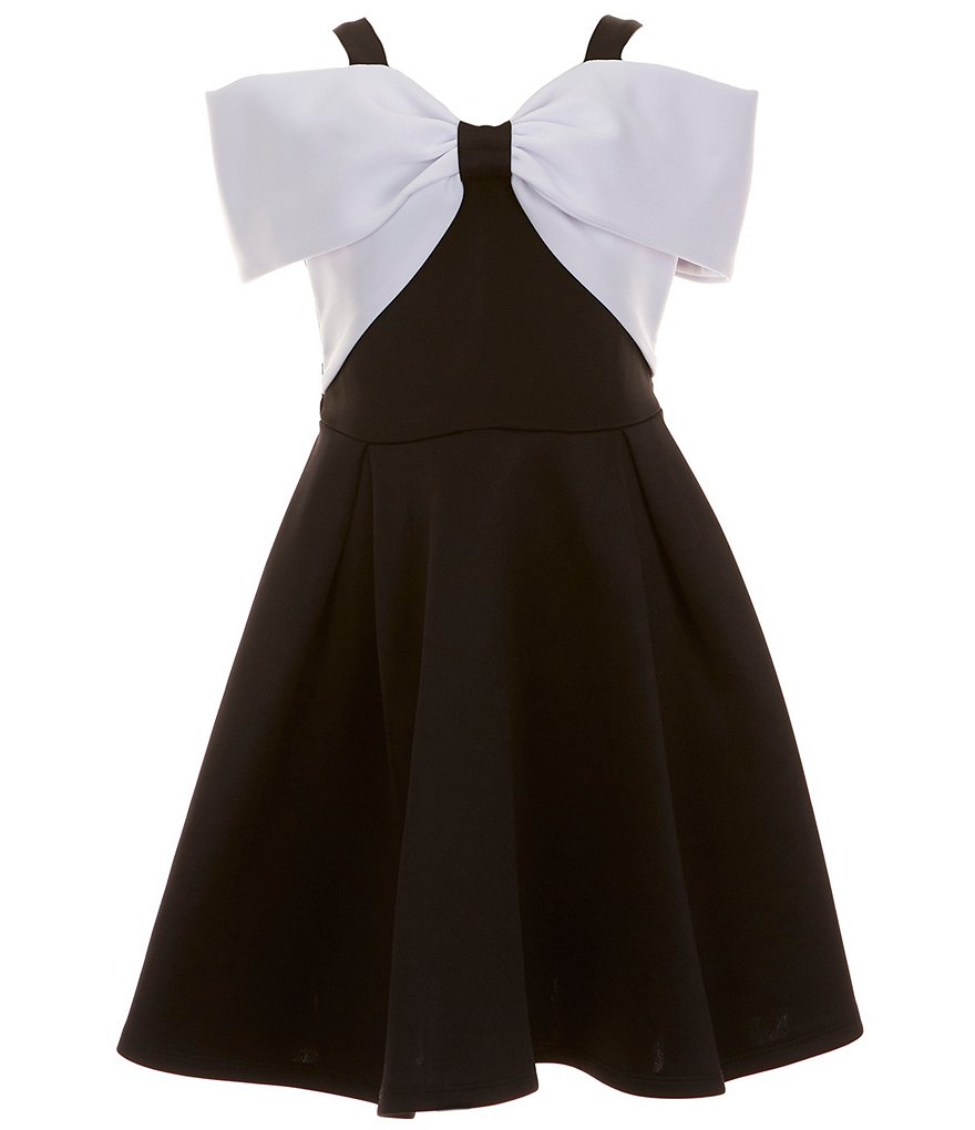 Вязаное платье с лифом и лифом без рукавов Bonnie Jean для больших девочек 7–16 лет, черный
