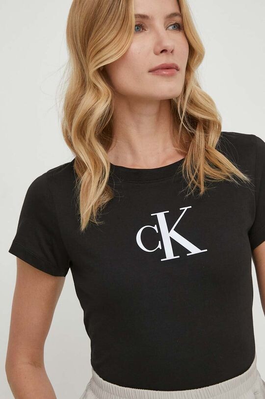 

Хлопковая футболка Calvin Klein Jeans, черный