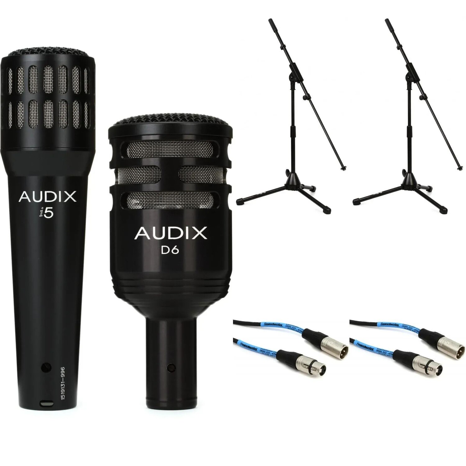 

Комплект микрофонов Audix i5 и D6 со стойками и кабелями