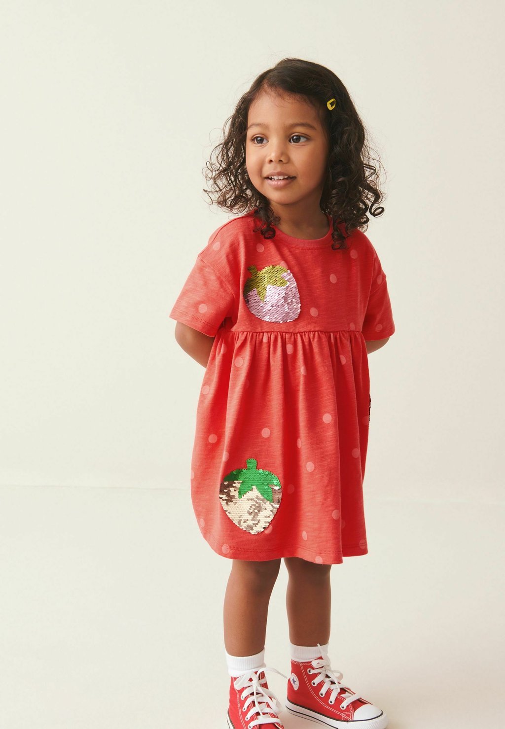 Платье из джерси Sequin Regular Fit Next, цвет strawberry