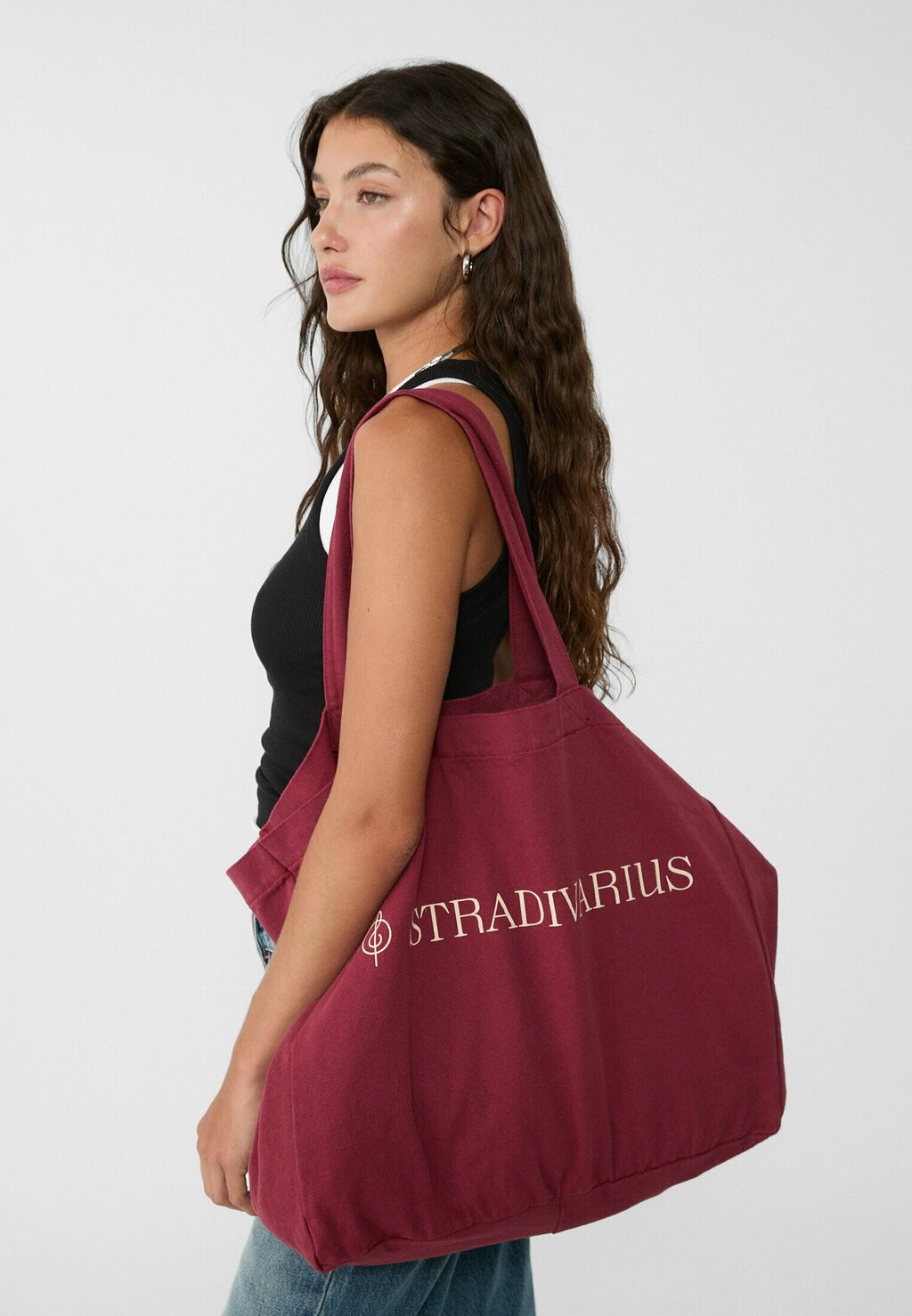 

Сумка для покупок Stradivarius, бордовый