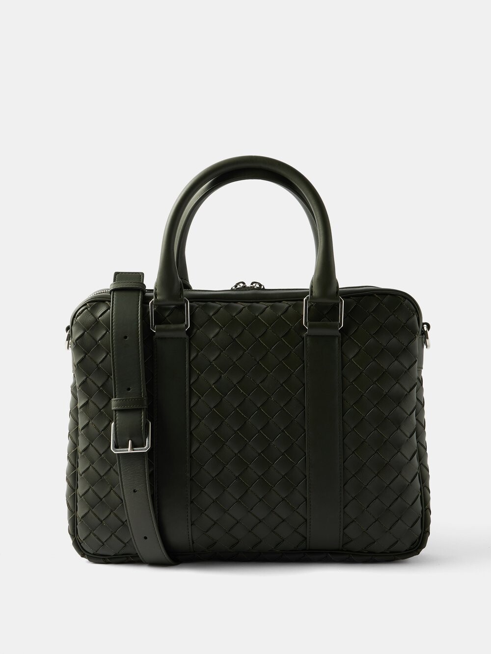 

Сумка через плечо из кожи intrecciato Bottega Veneta, зеленый