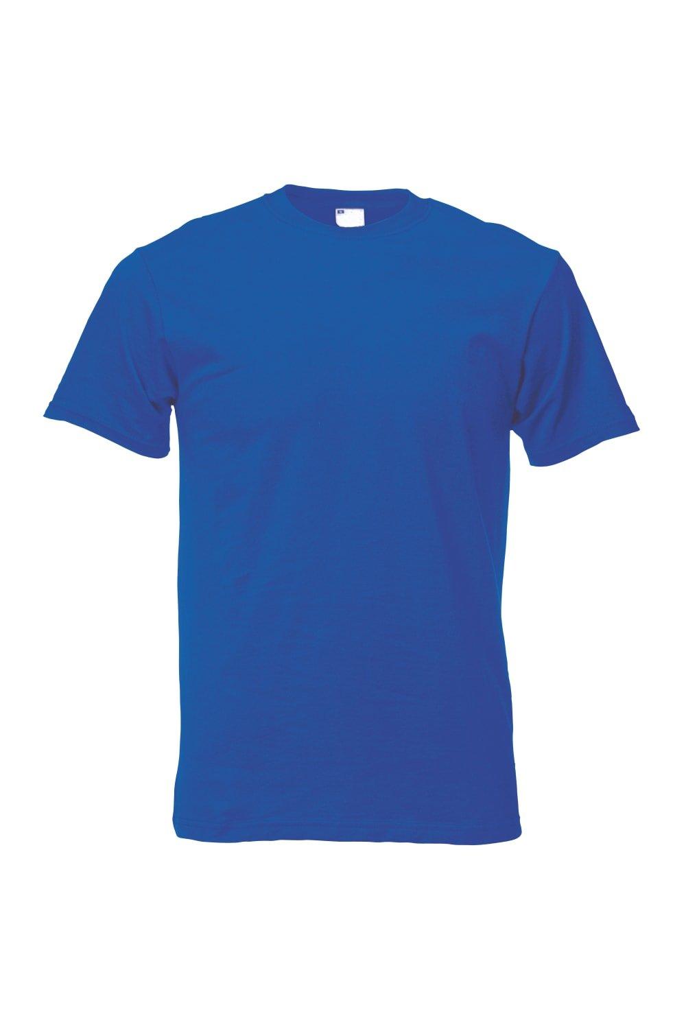 Повседневная футболка с коротким рукавом Universal Textiles, синий мужская футболка пингвин летчик 2xl серый меланж